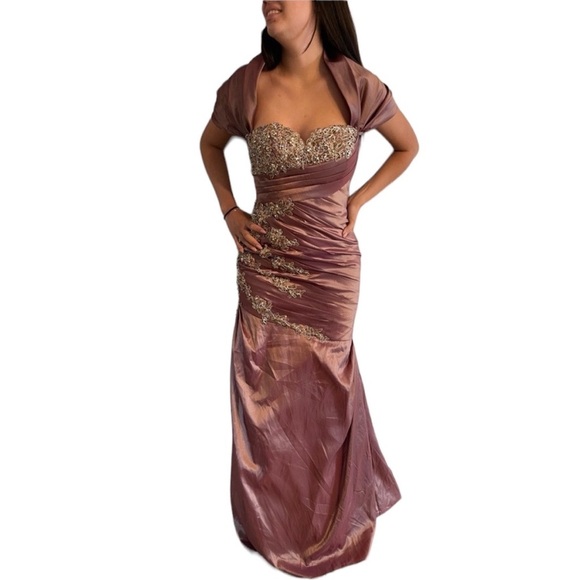 Jovani Evening Gown Bronze - Picture 2 of 4